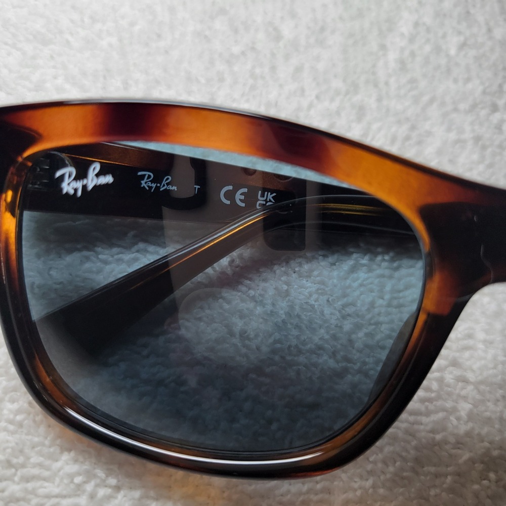 Ray-Ban RB4428 710/R5 Tortoise Black Lens Square Sunglasses Mens Womens - Picture 5 of 9